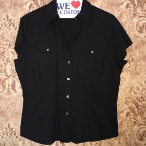 Black casual women’s button up